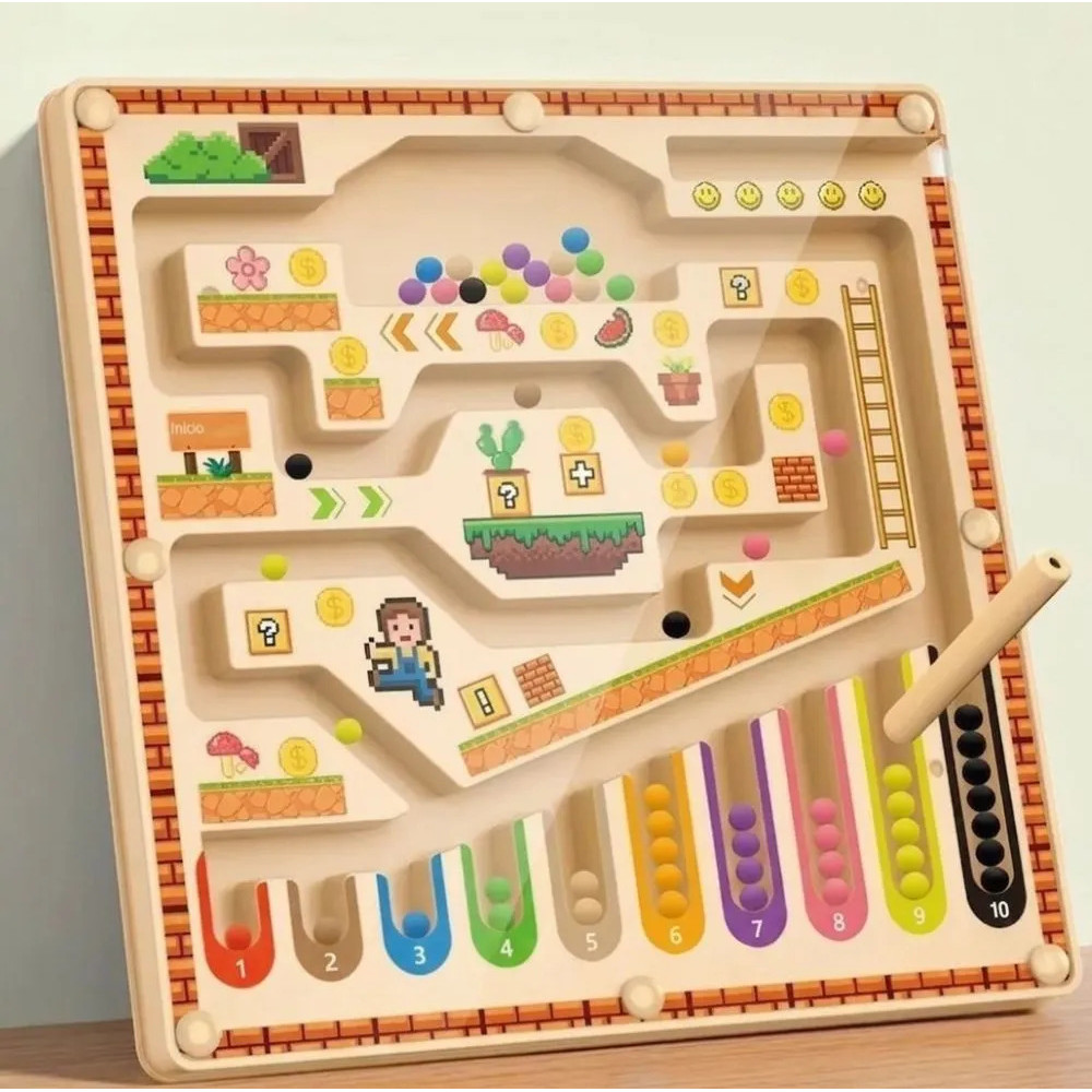 Brinquedo Educativo Infantil Labirinto Magnético Montessori