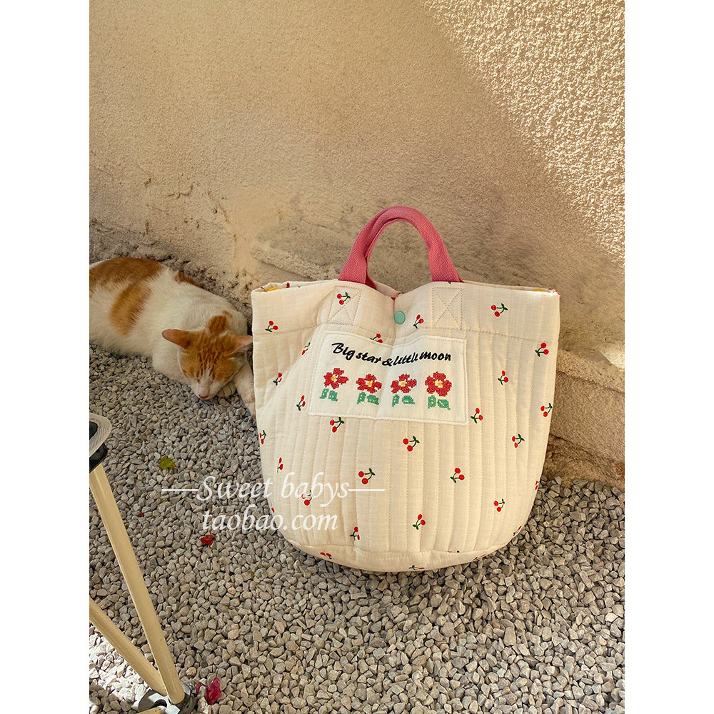 Bebê saco de pano mamãe saco mãe bebê passeio portátil multifuncional leve bolsa mamãe Cross-body balde saco