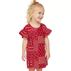 Vestido Infantil Menina Mix Floral Elian Vermelho