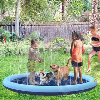 Novo ao ar livre crianças sprinkler almofada dobrável pet cão piscina pet piscina cão Hip-paddling sprinkler almofada