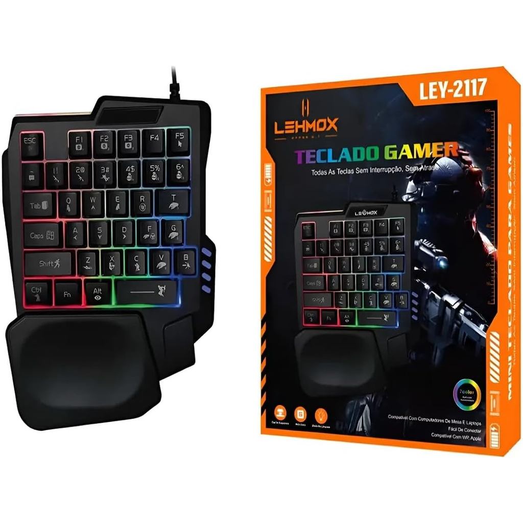 Teclado Gamer Para Uma Mão Lehmox LEY-2083