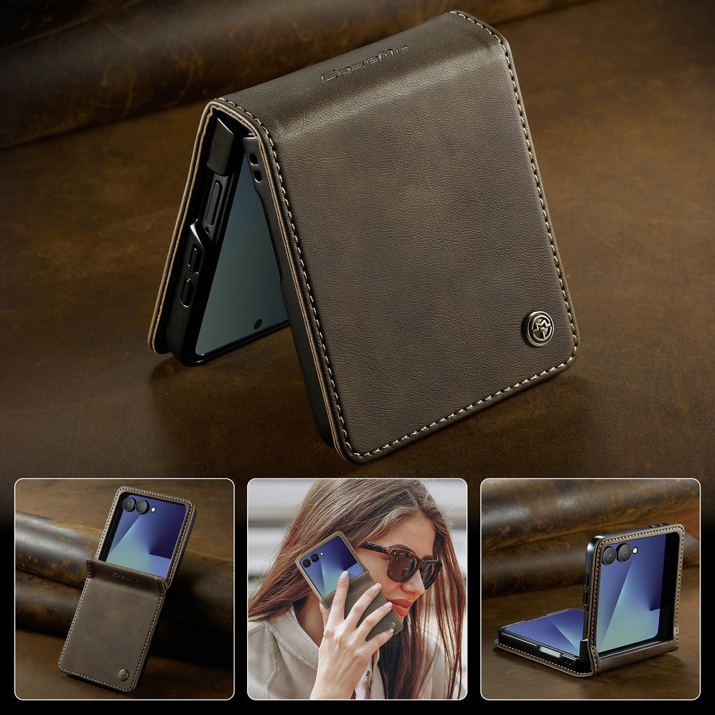 Capa Flip De Couro Para Samsung Galaxy Z 8 7 Flip8 ZFlip8 5G Padrão Retrô De Tel