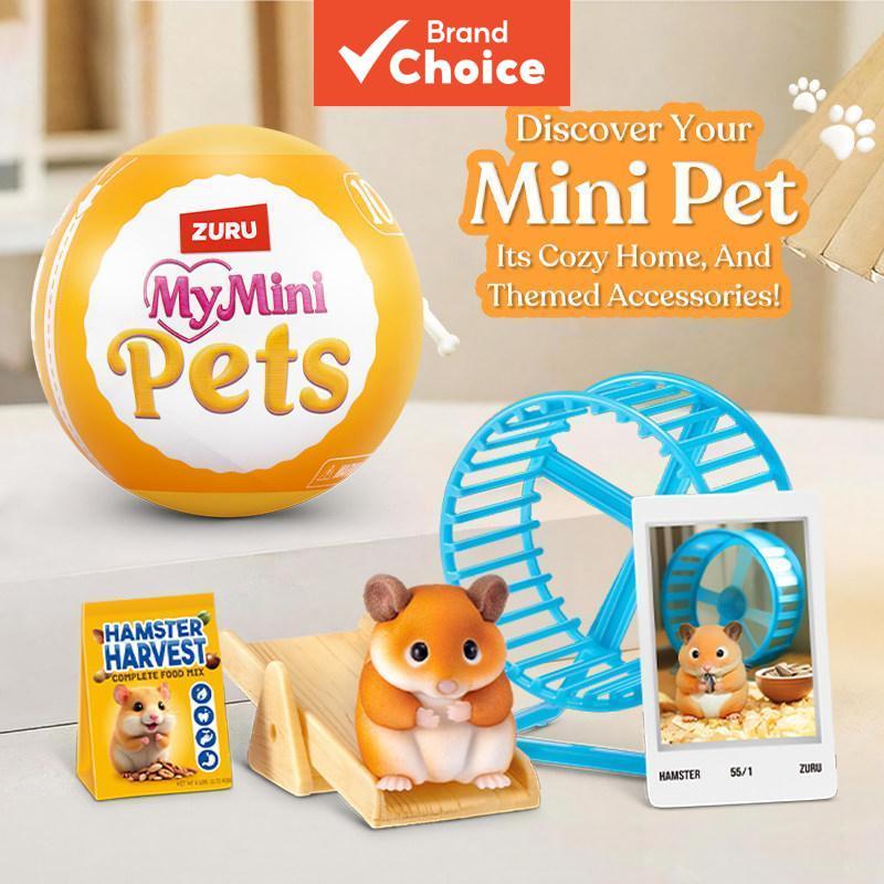 ZURU Mini Animais De Estimação Cápsula Cega Misteriosa , Estatueta De Animal Fofa Aleatória , Brinquedo Colecionável , P