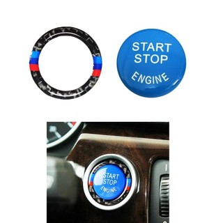 Tampa Do Botão Interruptor De Partida Motor Carro Para BMW E60 E70 E71 E81 E82 E87 E90 E92 E93 E Chassi Azul + Peças De 