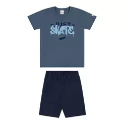 Conjunto Curto Infantil Menino Urban Elian Azul