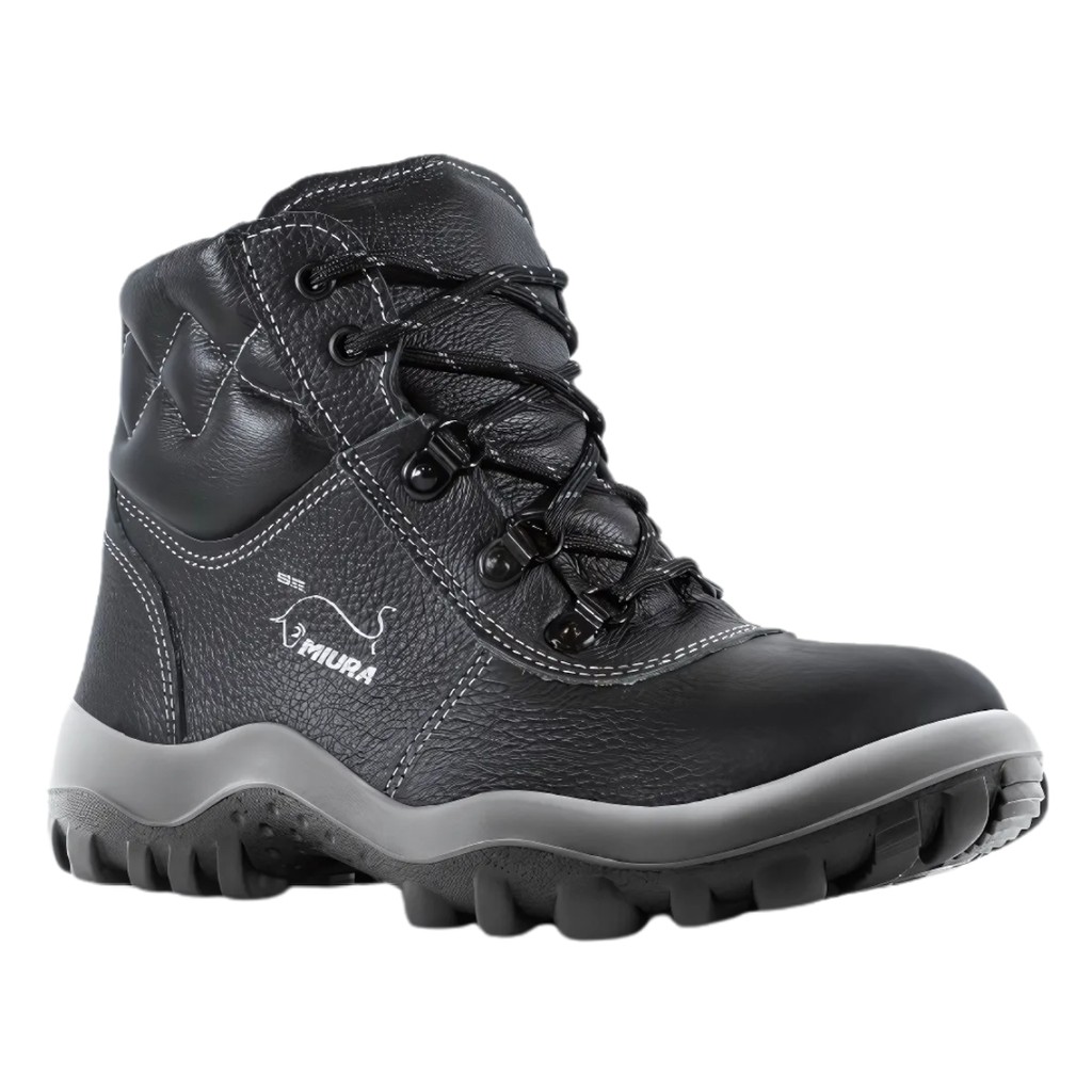BOTA SEGURANÇA SAFETLINE MIURA BICO PVC COURO PRETO CA 12783