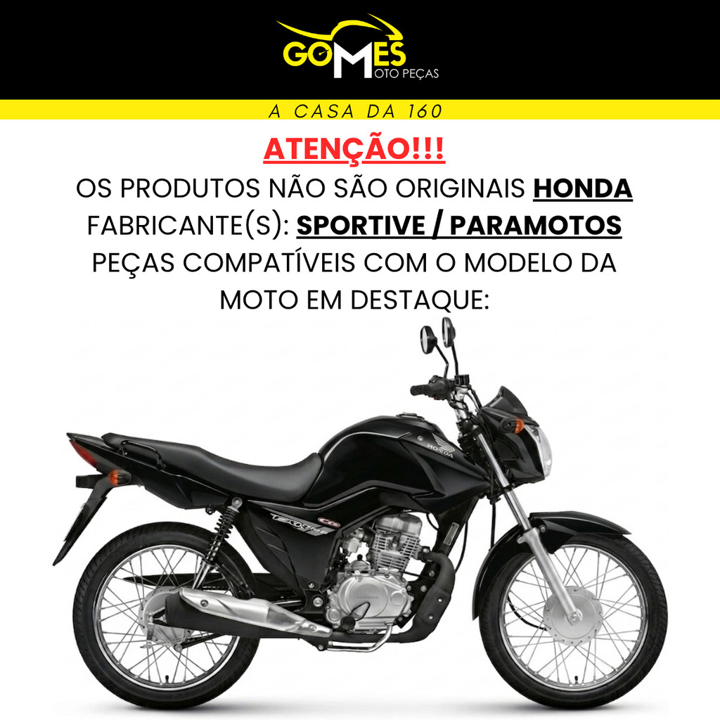 Tampa Lateral Cg Fan 125 150 2014 2015 Par Carenagem Lado Filtro e Bateria Plástico Injetado