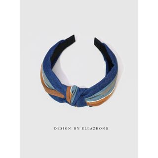 Design Original ~ listrado bandana larga coreano acessórios de cabelo Headwear único Retro estilo Hong Kong Hairpin lite
