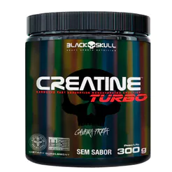 Creatina Turbo Black Skull Caveira Preta Sem Sabor Pote 300g