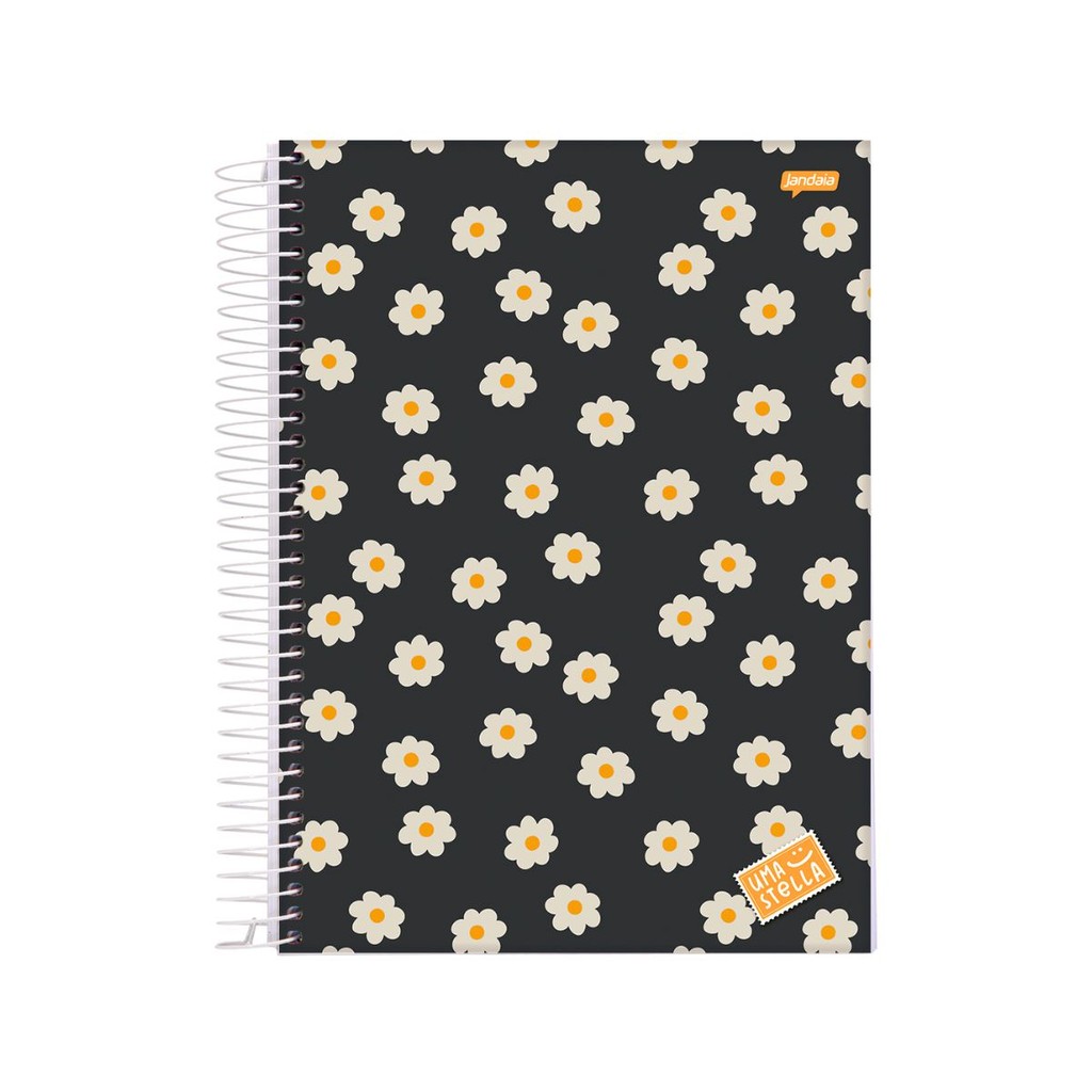 Caderno 15 Matéria Universitario Feminino 240 Folhas Stella - Jandaia' MODELO:FLOR