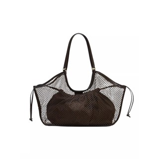 2026 novo estilo tecido malha portátil sacola feminina grande capacidade lazer férias estilo preguiçoso Commuter bolsa d