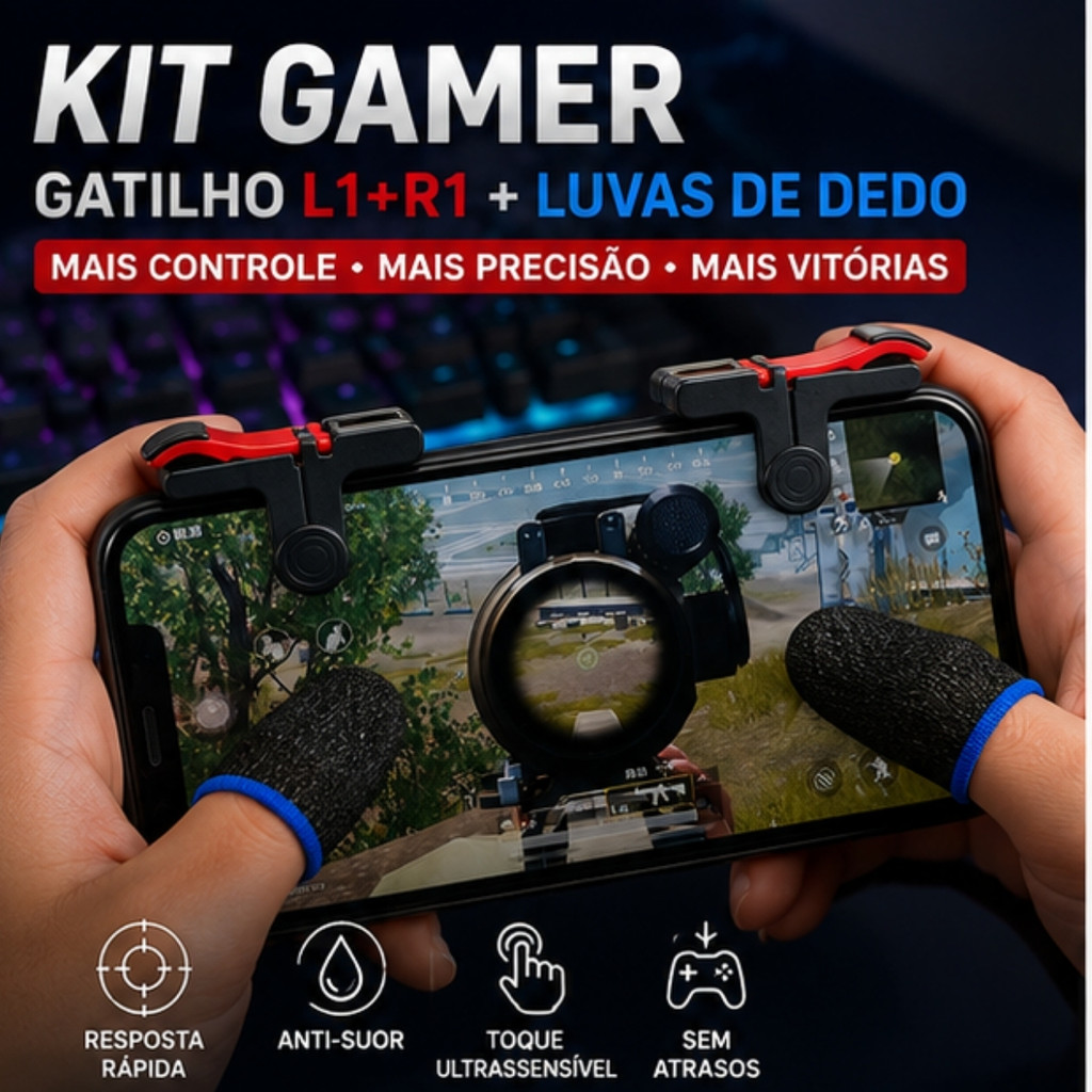 Kit gatilho L1 R1 e luva