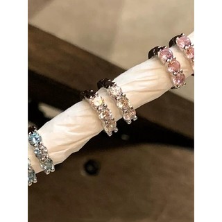 Requintado colorido zircão brincos feminino nicho único brincos duplo perfurado brincos empilhados brincos de argola sim