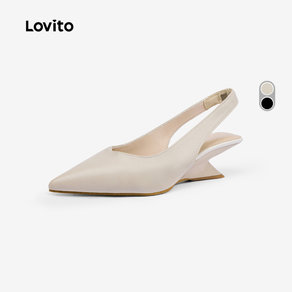 Lovito Sapatos De Salto Alto Elegantes E Simples Estilo Coreano Para Mulheres Para O Trabalho No Escritório LR24EX016
