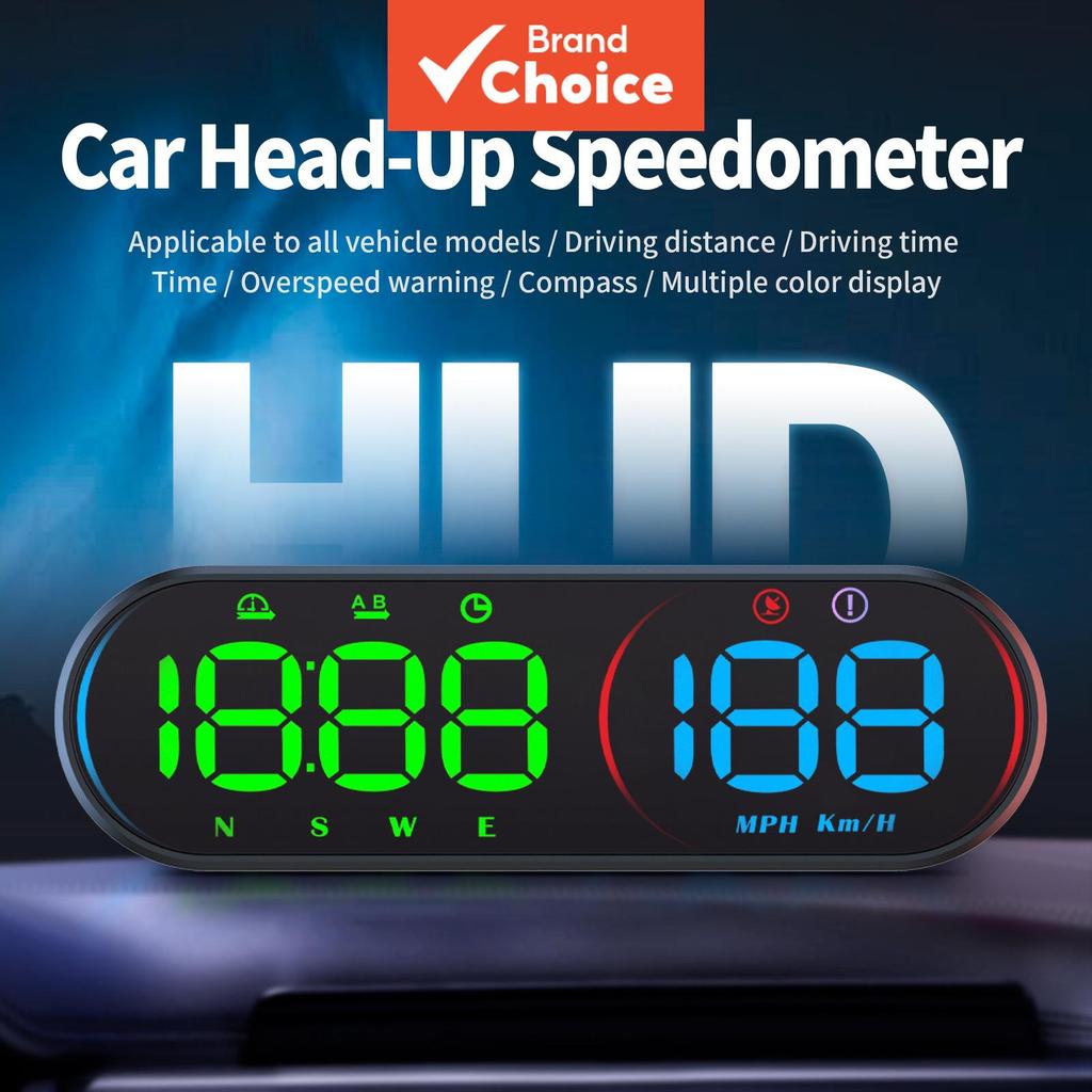 G26 Car Hud Head up Display Velocímetro Gps Com Bússola Alarme De Excesso De Velocidade Multicolorido Para Todos Os Veíc