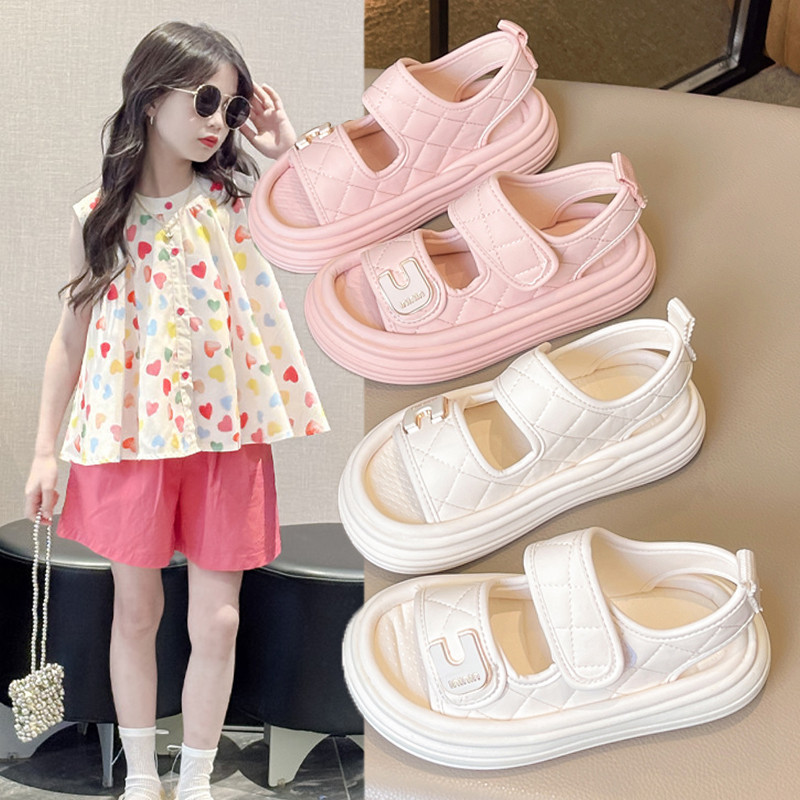 Meninas meninas sandálias 2026 novo estilo verão sola macia antiderrapante esportes lazer bebê crianças meninas sapatos 