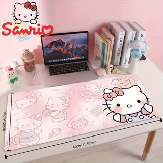 Mousepad Gatinho Desenho Fofo Rosa Claro Estilo Kawaii Tapete Mesa Antiderrapante
