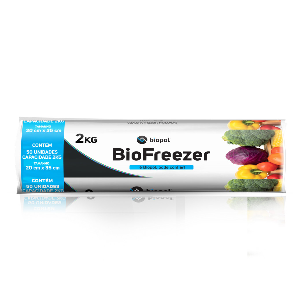 Saco Plástico Biofreezer 2Kg 20x35 50Un