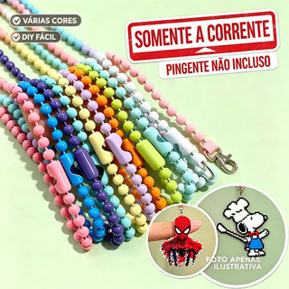 50/100 correntes de bolas com etiquetas de canoa 10cm, chaveiros coloridos, Colorido