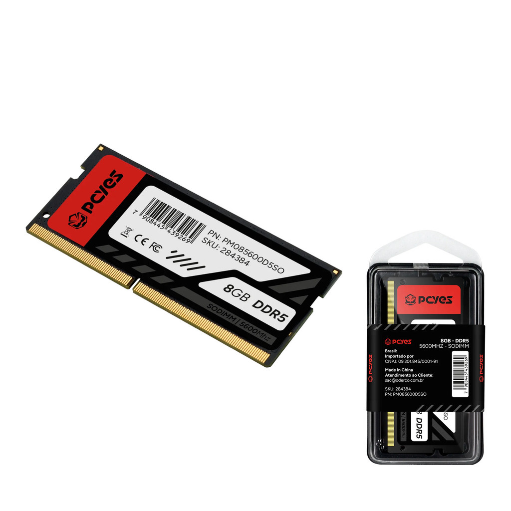 Memoria PCYES Sodimm 8GB DDR5 5600MHZ PM085600D5SO - PCYES