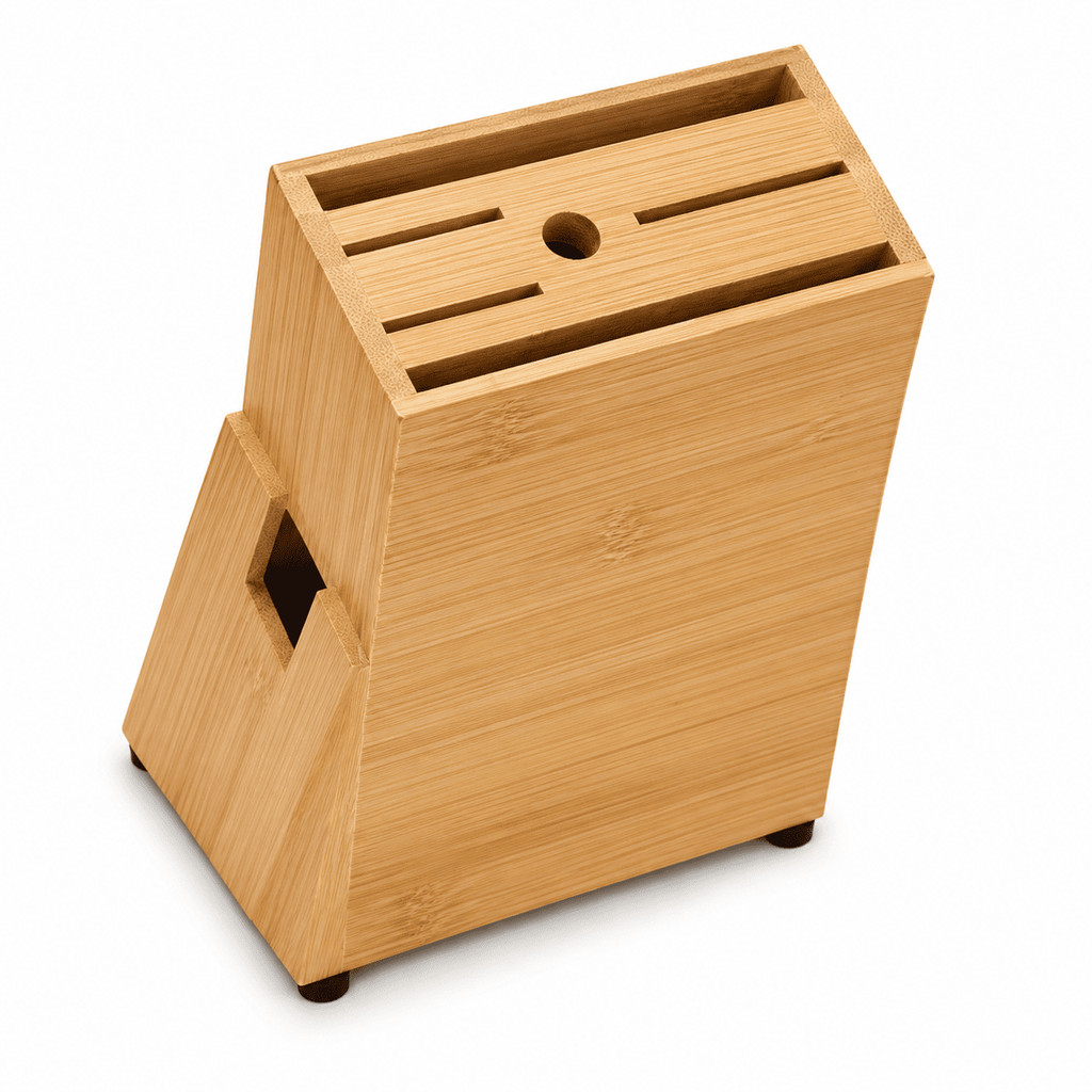 Faqueiro Organizador de Facas Bambu Anti Fungos Suporte Tesouras CHEF D