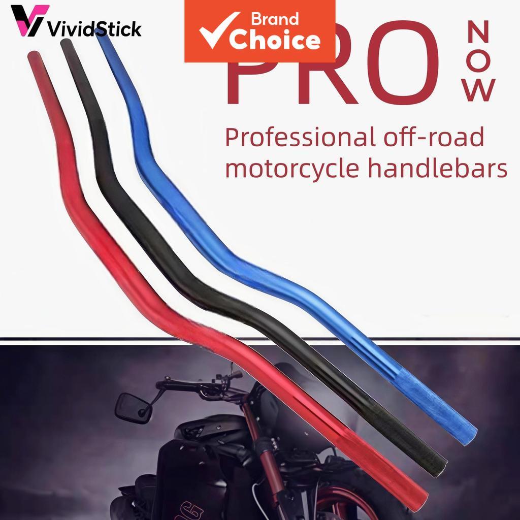Guidão Off-Road Cônico de Liga de Alumínio CNC Vividstick, Fat-Bar 28–22 mm Anti-Dobra, acessórios de moto