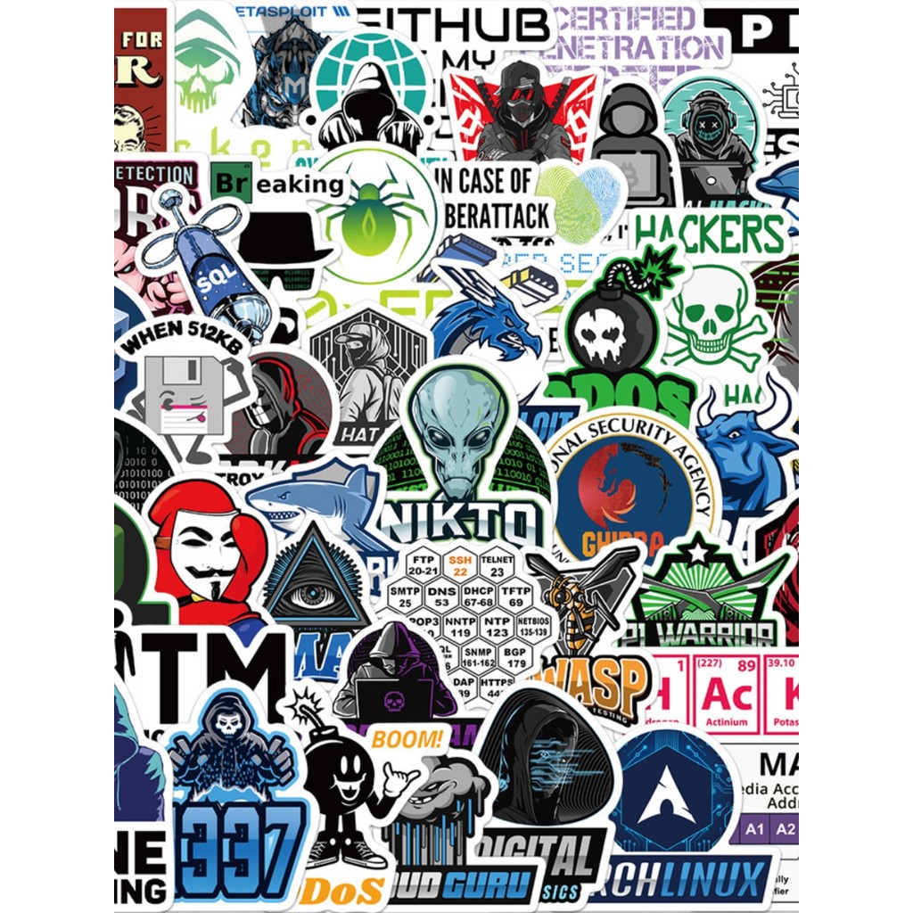 50 folhas Hacker programador de Software Graffiti adesivos paródia única diversão computador portátil adesivos do telefo