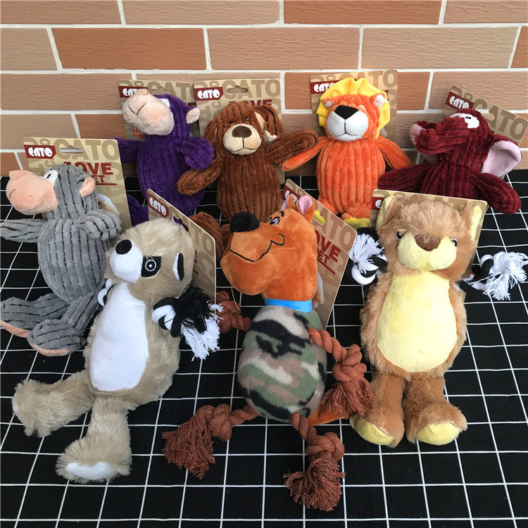 Boneca Muppets brinquedos para animais de estimação Labrador Golden Retriever filhotes de pelúcia gato molares brinquedo