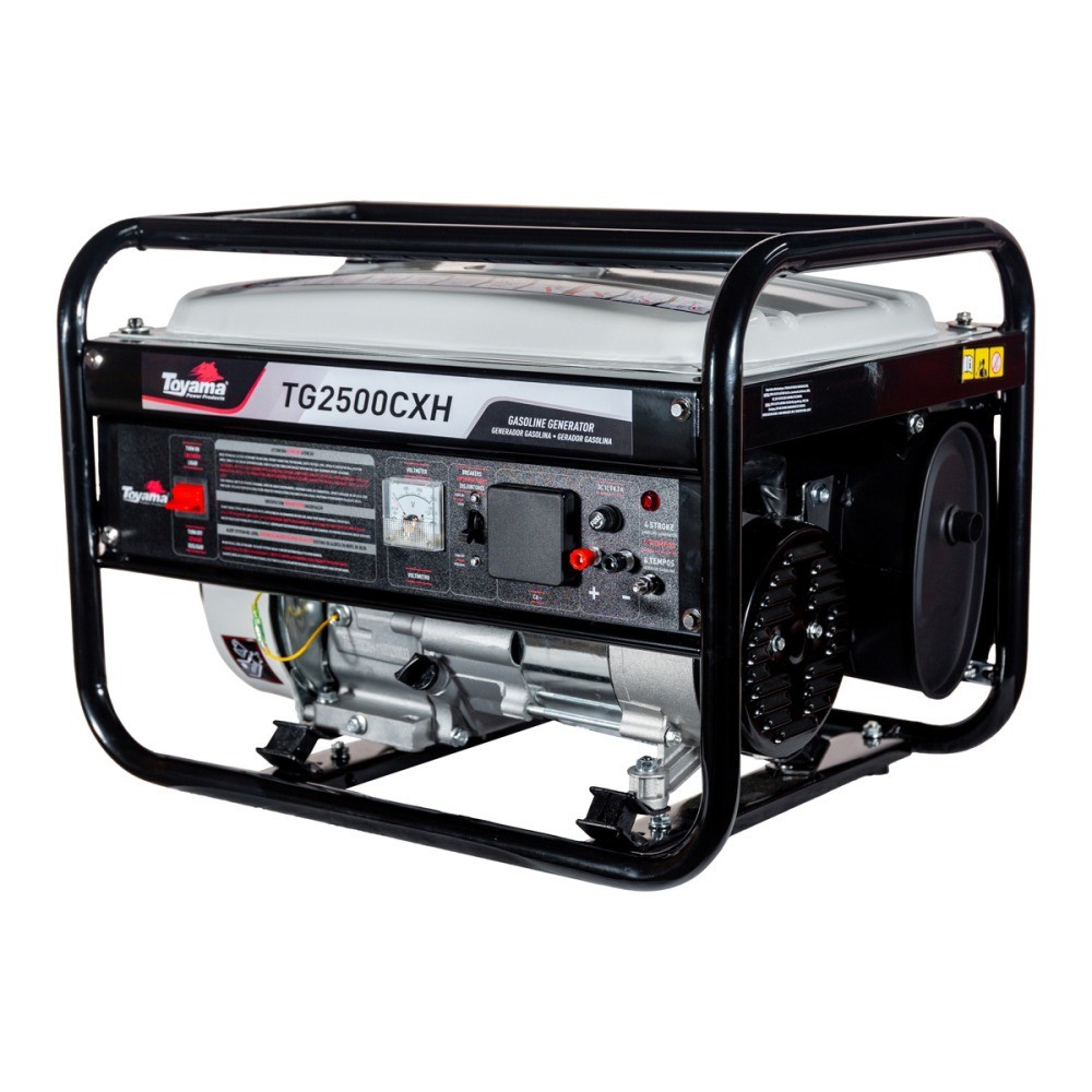 Gerador de energia 2,2 kva a gasolina partida manual monofásico - TG2500CXH Toyama