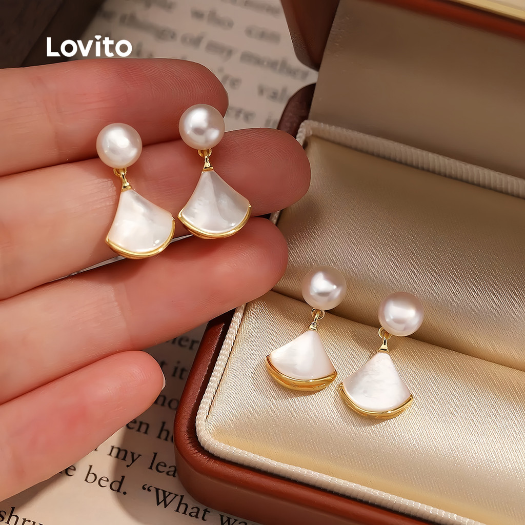 Lovito Brincos Elegantes Da Moda Coreana ERFB123FX020