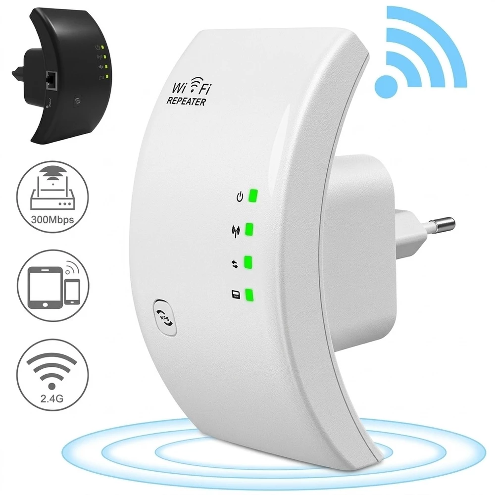 Repetidor Amplificador de Sinal WiFi 600Mbps para Aumentar a Cobertura da Rede Baoshi