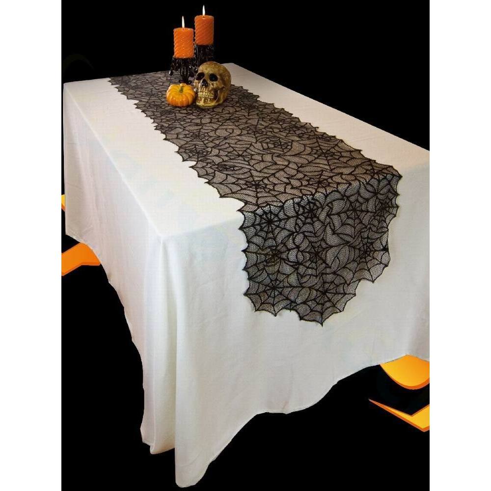 Cross-Border Halloween rendas mesa de jantar corredor engraçado preto aranha Web capa pano fantasma Festival toalha de m