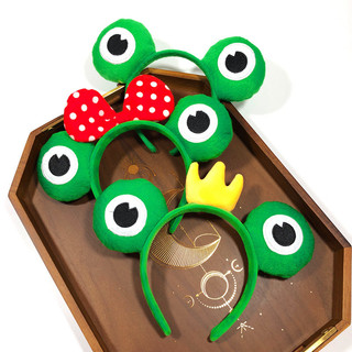 Tiara de cabelo com olhos de sapo grande e fofo, acessório de cabelo super adorável para estudantes, faixa de cabelo par