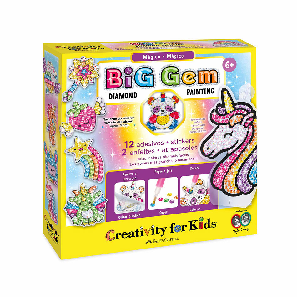 Pintura com Diamantes Mágico Creativity for Kids 6246900 Faber-Castell