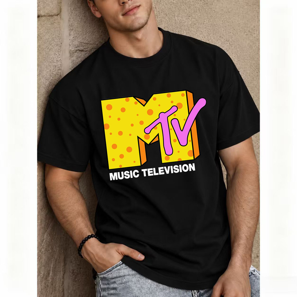[Camiseta Premium em Algodão Puro] TITO MTV Logo Clássico Música Anos 90 Vintage Masculina Streetwear Manga Curta P-G3