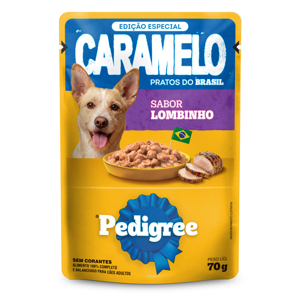 Kit 24 Sachê Pedigree Caramelo Sachê Lombinho Adulto 70g