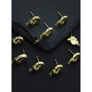 18K banhado a ouro ouro brincos titular brincos copo vazio com anel brincos artesanais diy pérola brincos acessórios Mat