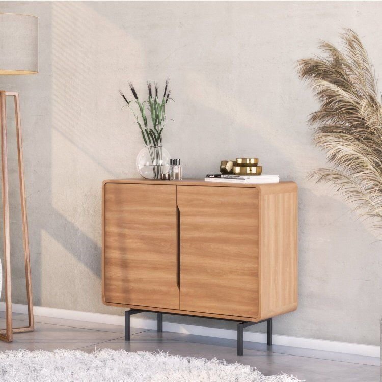 Buffet para Sala de Jantar 2 Portas Otto Espresso Móveis Marrom/Freijó/Preto 91.5