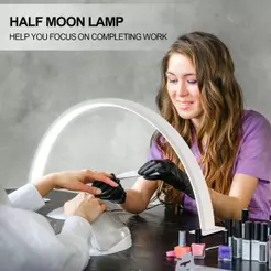 Lâmpada De Unha Em Forma De U SUNDANCE , Proteção Para Os Olhos 3 Cores Claras Meia Lua Luz Unhas , Iluminação De 180 Gr