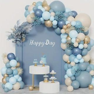 Novo conjunto de balão de látex azul guirlanda simples festa de aniversário cena Layout festa de casamento decoração de 