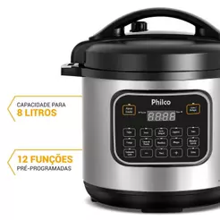 Panela de Pressão Multifuncional Philco 8L PPP80 12 funções