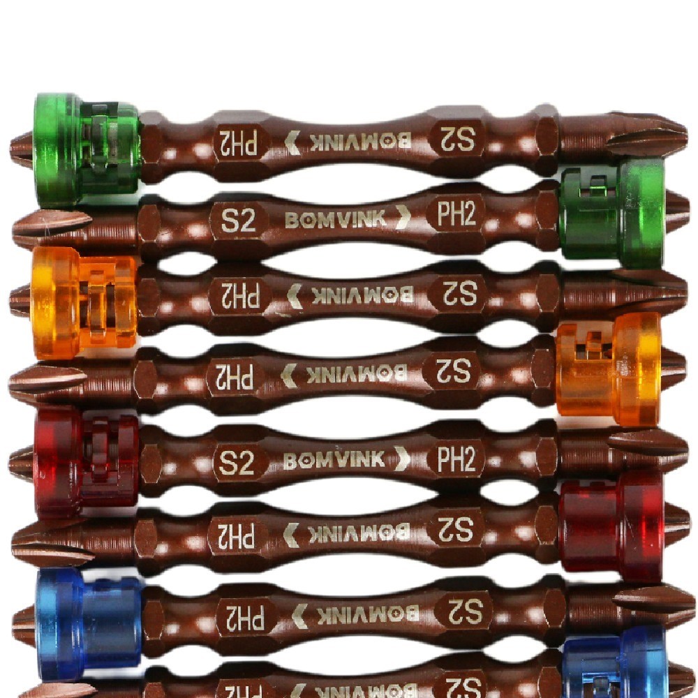 Jogo bits phillips Ph2x65mm 1/4pol ponta dupla 10pçs Bomvink — imagem 2 de 2
