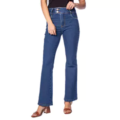 Calça Jeans Feminina Sawary Boot Cut Petit Azul