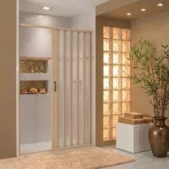 Box para Banheiro 185x70cm em PVC Bcf Natural Bege Bege