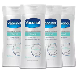 Kit 4 Cremes Hidratantes Corporal Vasenol Recuperação Intensiva Clinical 200ml