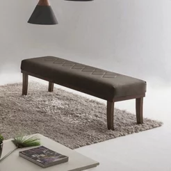 Puff para Quarto 160cm Veludo Imbuia Theo Marrom
