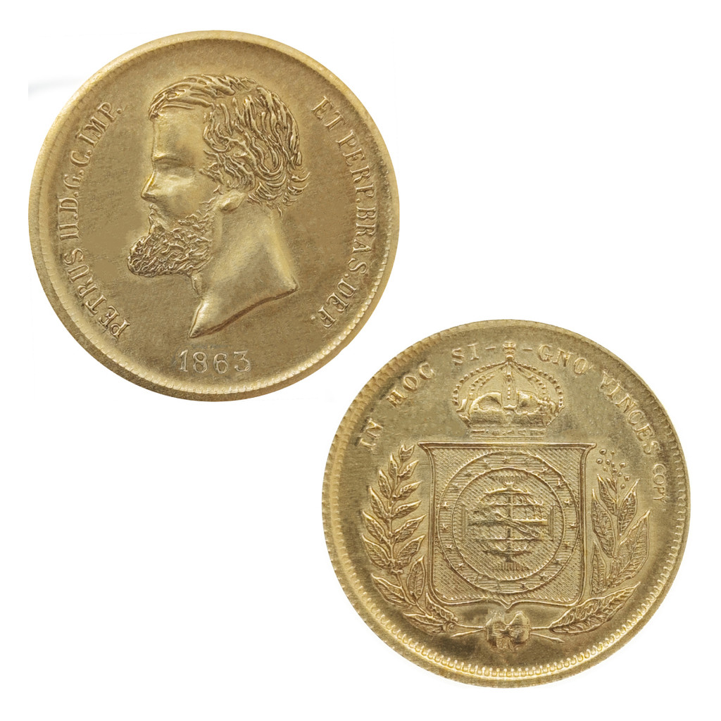 Moeda 10000 Réis 1863 - 23,0mm - NC - Cópia