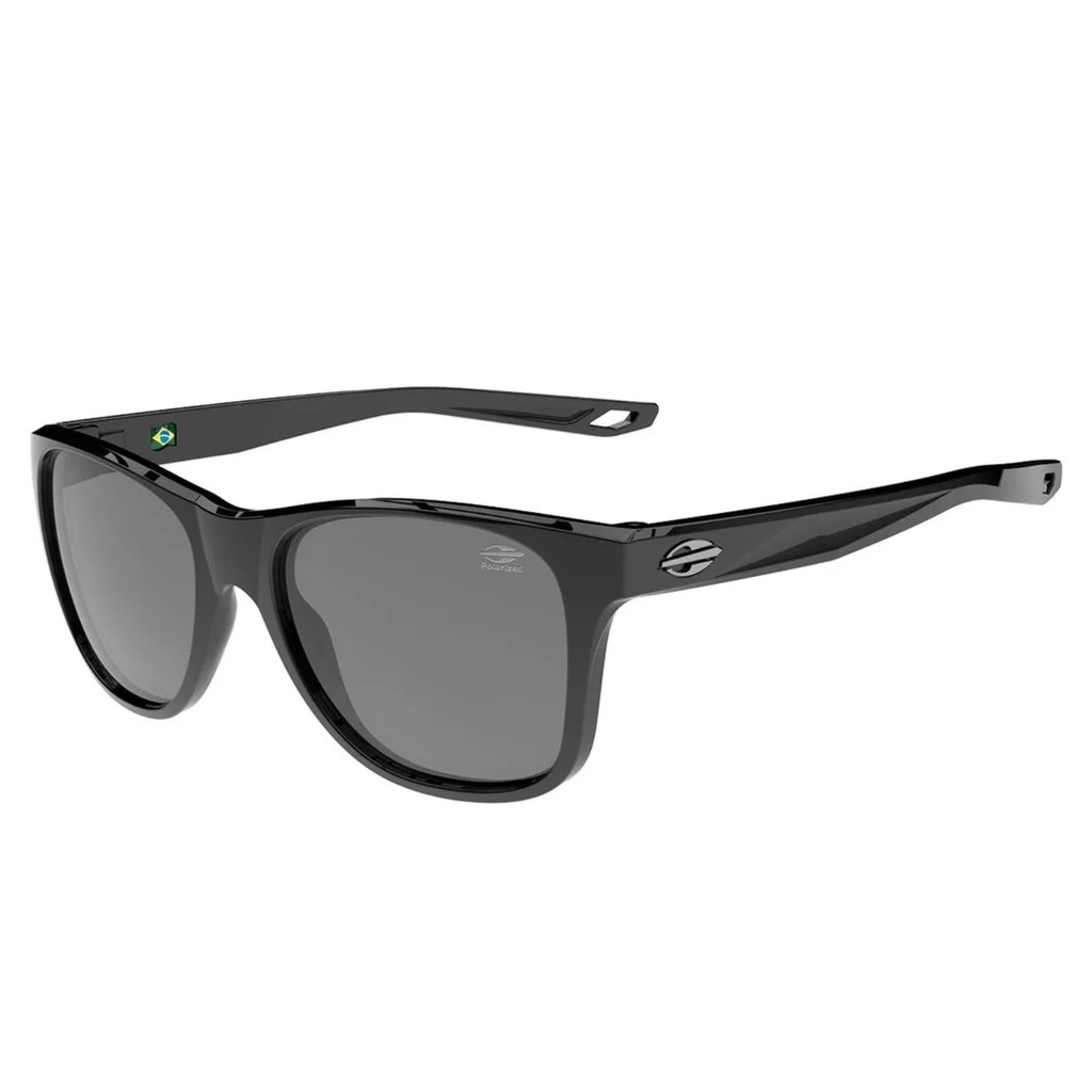 OCULOS SOL MORMAII BANGKOK PRETO BRILHO LENTE FUMÊ POLARIZADO