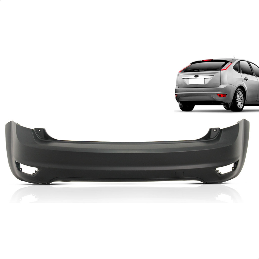 Parachoque Traseiro Focus Hatch 2009 2010 2011 2012 2013 Com Furo Refletor em Oferta na Shopee