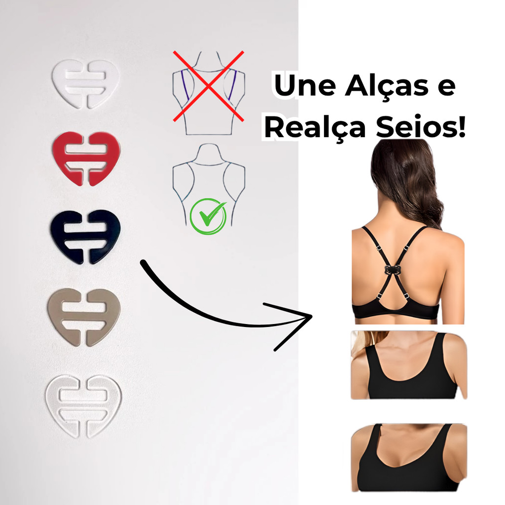 Clips Unificadores para Sutiã – Esconde Alças e Oferece Conforto, Liberdade e Elegância